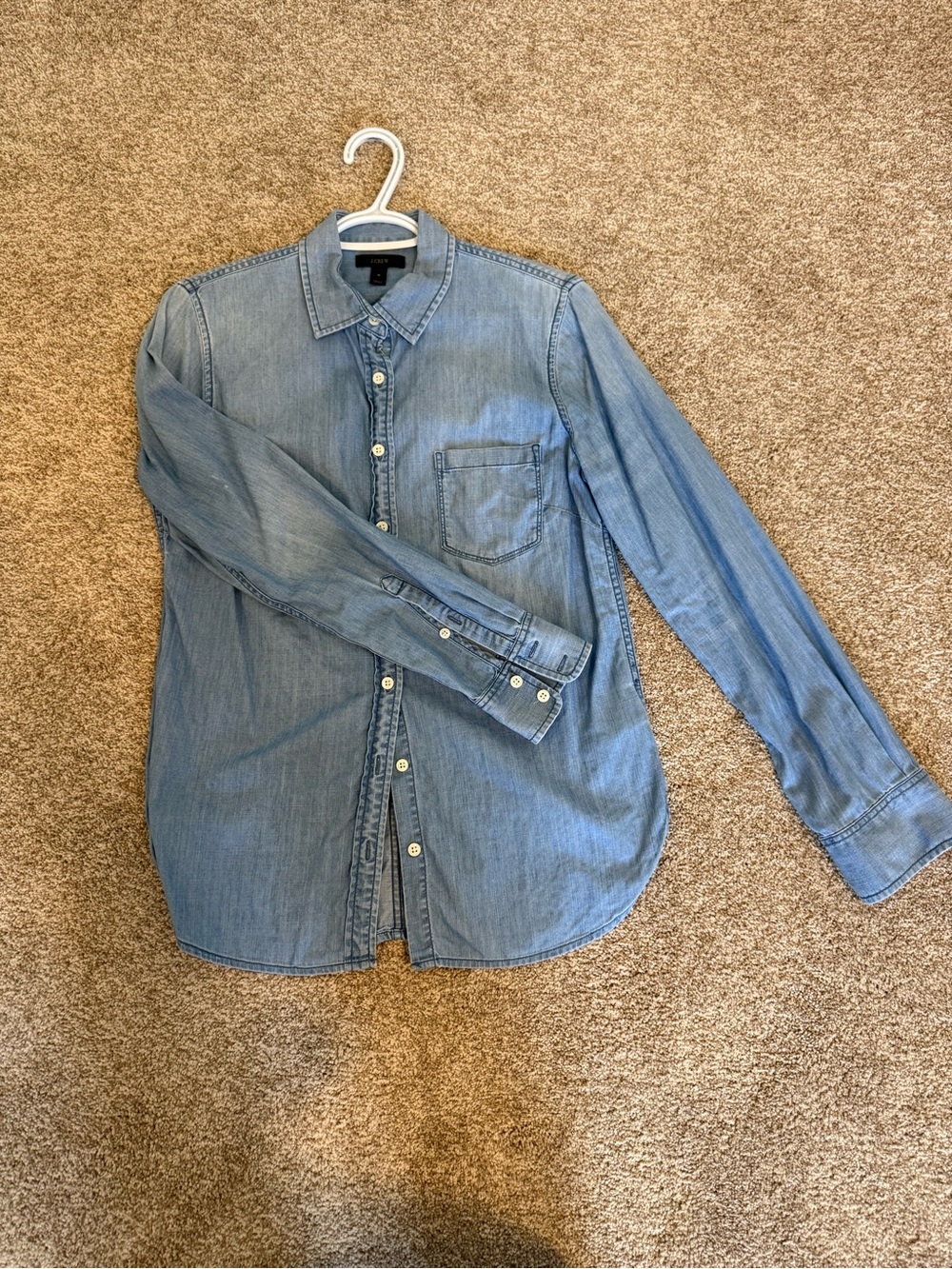 J. Crew Denim-Style Button Down Shirt in Light Blue